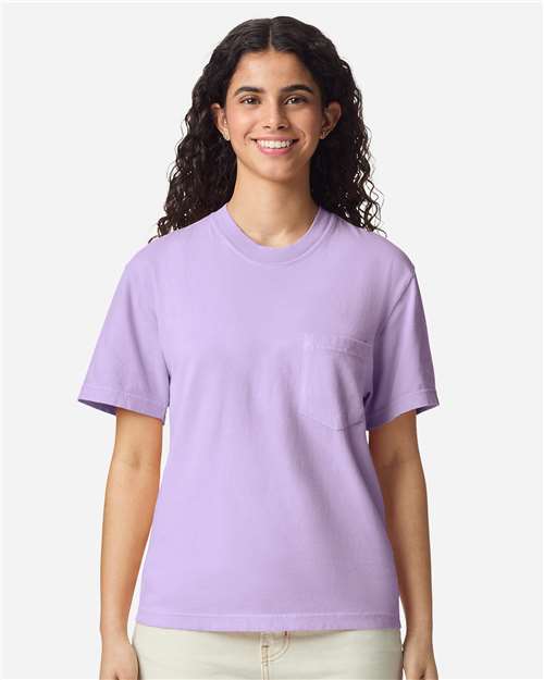 unisex garment-dyed heavyweight pocket t-shirt - 6030