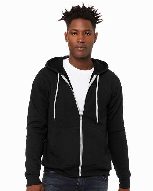 unisex sponge fleece full-zip hoodie sweatshirt - 3739
