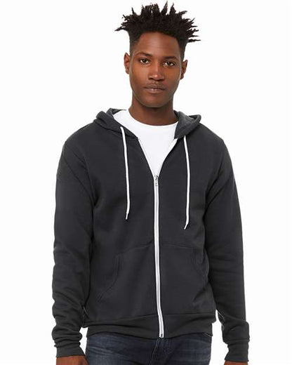 Unisex Sponge Fleece Full-Zip Hoodie Sweatshirt - 3739