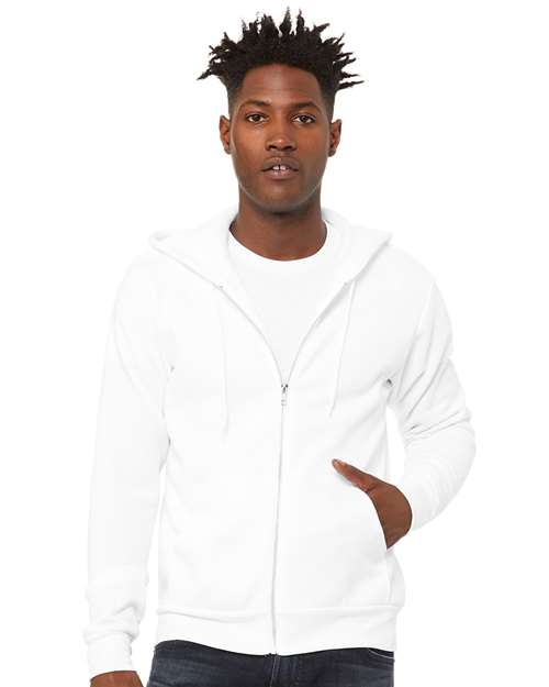 unisex sponge fleece full-zip hoodie sweatshirt - 3739