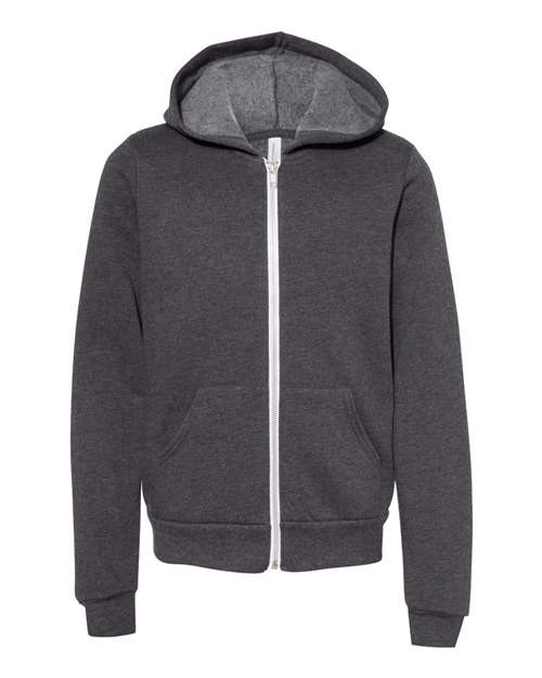 youth sponge fleece full-zip hoodie sweatshirt - 3739y