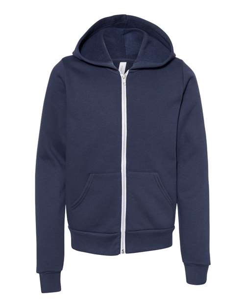 youth sponge fleece full-zip hoodie sweatshirt - 3739y