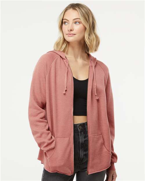 women's california wave wash full-zip hooded sweatshirt - prm2500z