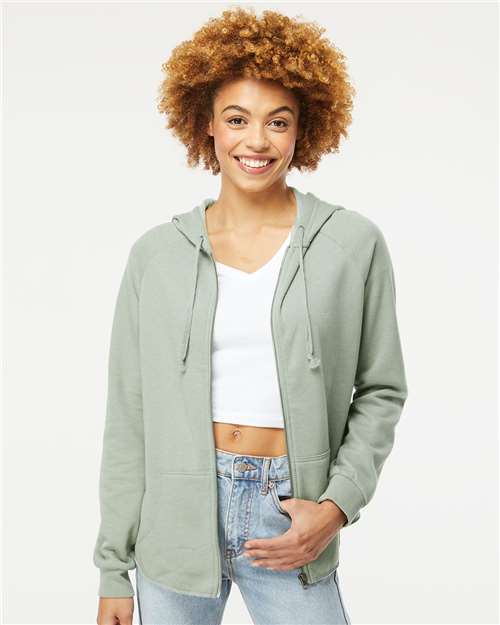 women's california wave wash full-zip hooded sweatshirt - prm2500z