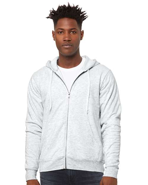 unisex sponge fleece full-zip hoodie sweatshirt - 3739