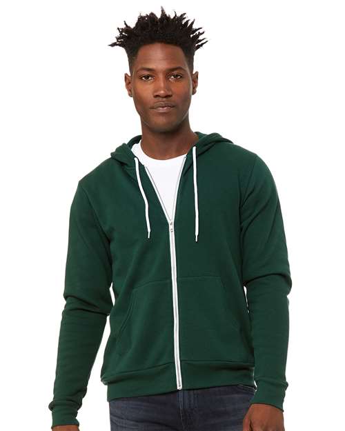 unisex sponge fleece full-zip hoodie sweatshirt - 3739