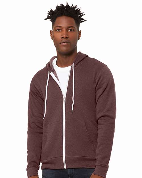 unisex sponge fleece full-zip hoodie sweatshirt - 3739