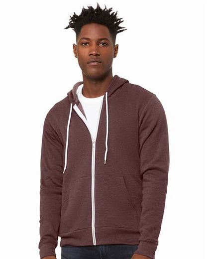 Unisex Sponge Fleece Full-Zip Hoodie Sweatshirt - 3739