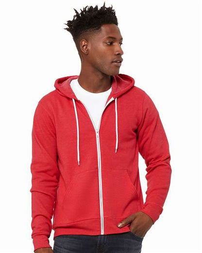 Unisex Sponge Fleece Full-Zip Hoodie Sweatshirt - 3739