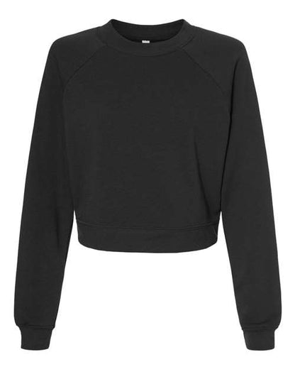 Women's Crop Raglan Fleece Crewneck Sweatshirt - 7505