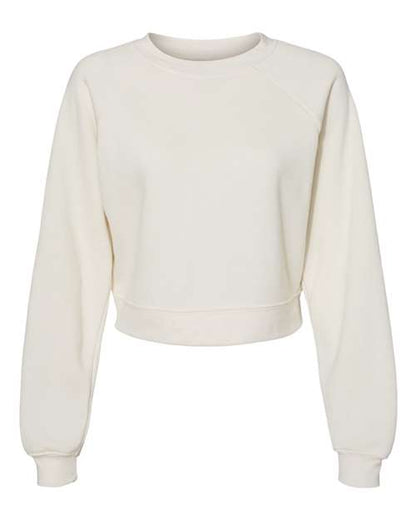 Women's Crop Raglan Fleece Crewneck Sweatshirt - 7505