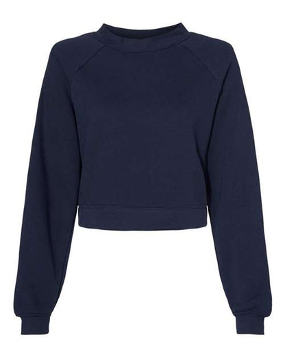 Women's Crop Raglan Fleece Crewneck Sweatshirt - 7505