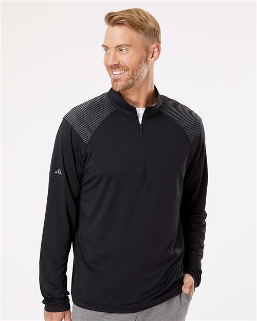 men's ultimate365 lightweight shoulder stripe quarter-zip pullover - a520