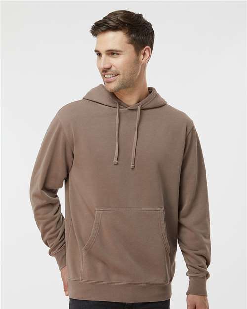unisex midweight pigment-dyed hooded sweatshirt - prm4500