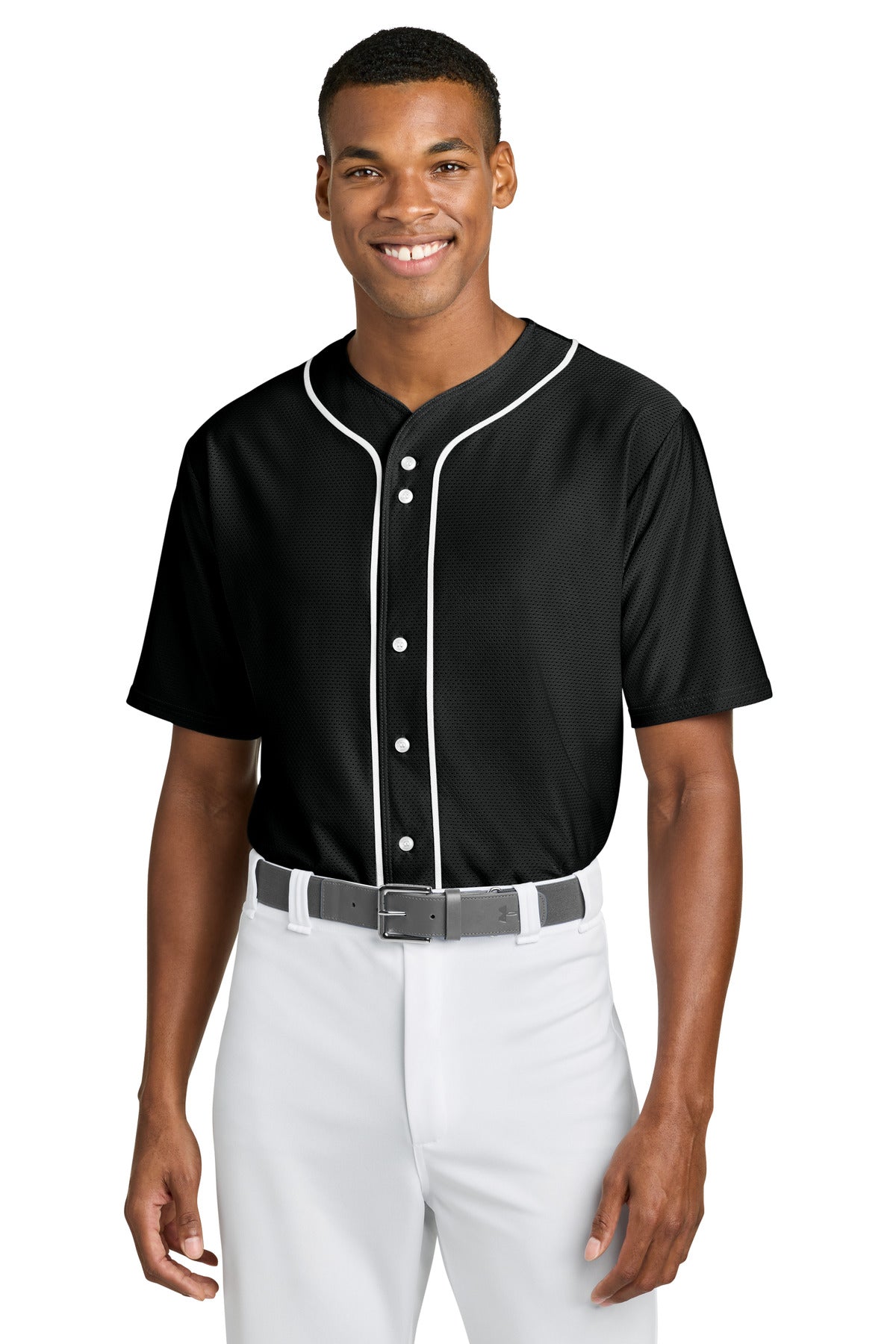 a4 short sleeve full-button baseball top a4n4184
