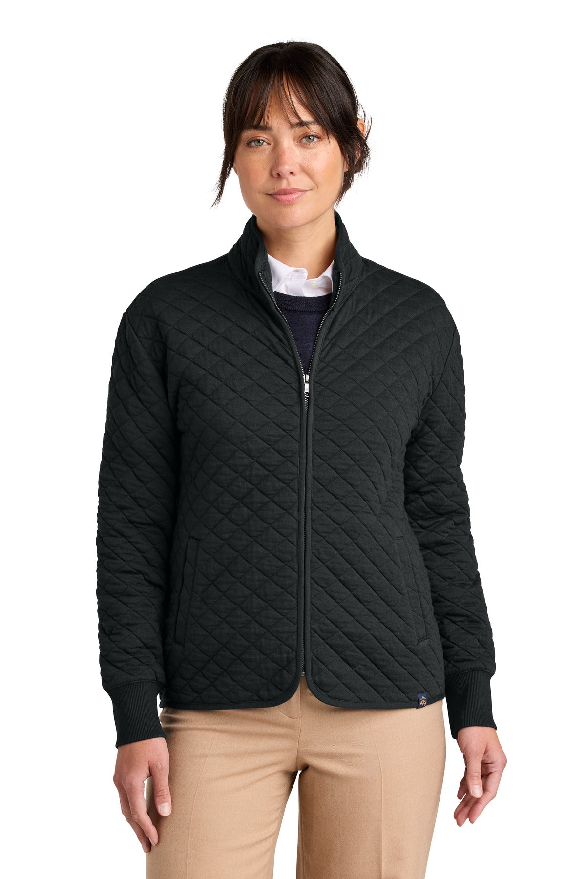 brooks brothers ®  women's diamond quilt full-zip bb18213