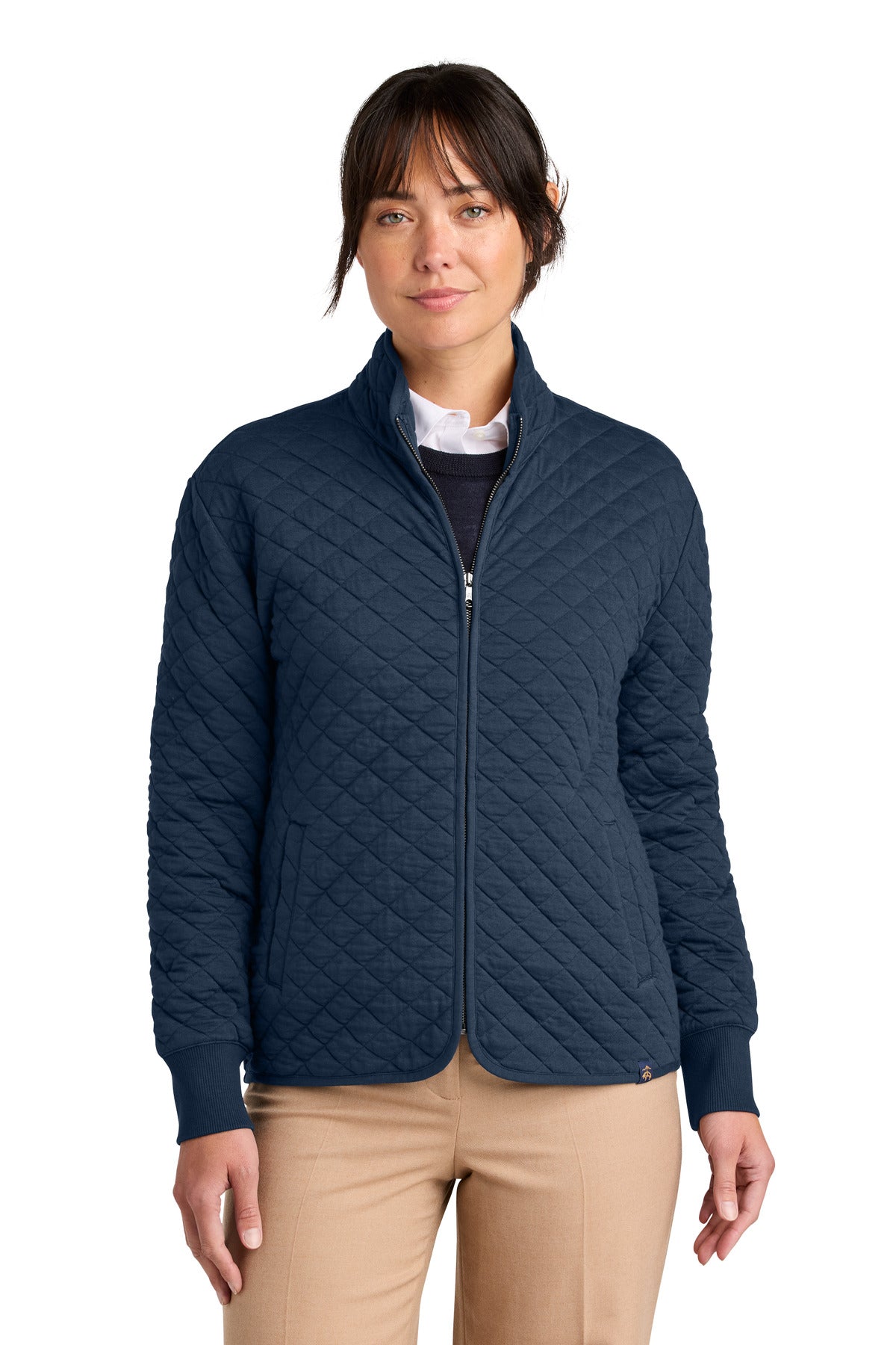 brooks brothers ®  women's diamond quilt full-zip bb18213