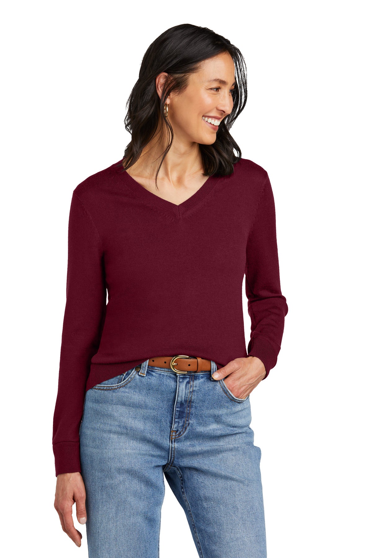brooks brothers ®  women's washable merino v-neck sweater bb18411