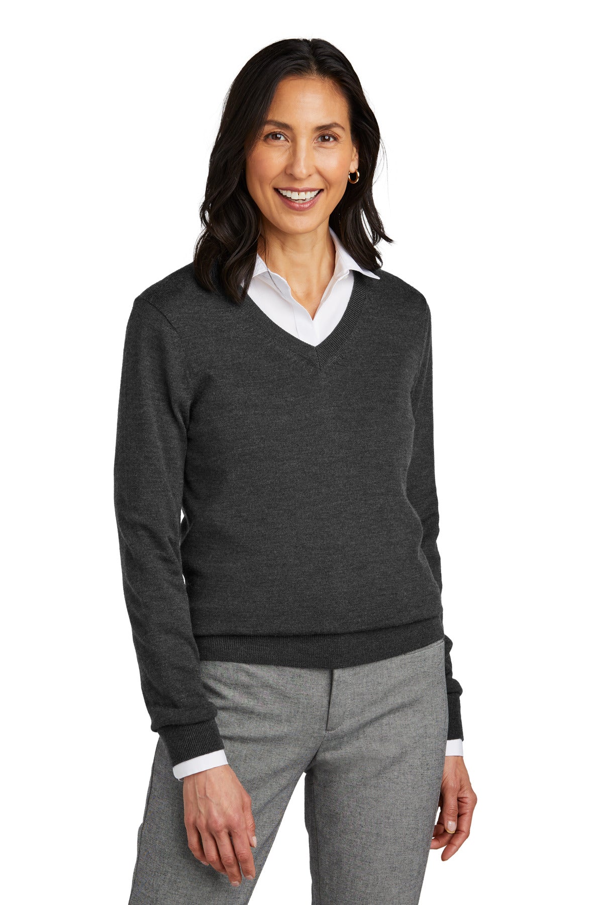 brooks brothers ®  women's washable merino v-neck sweater bb18411