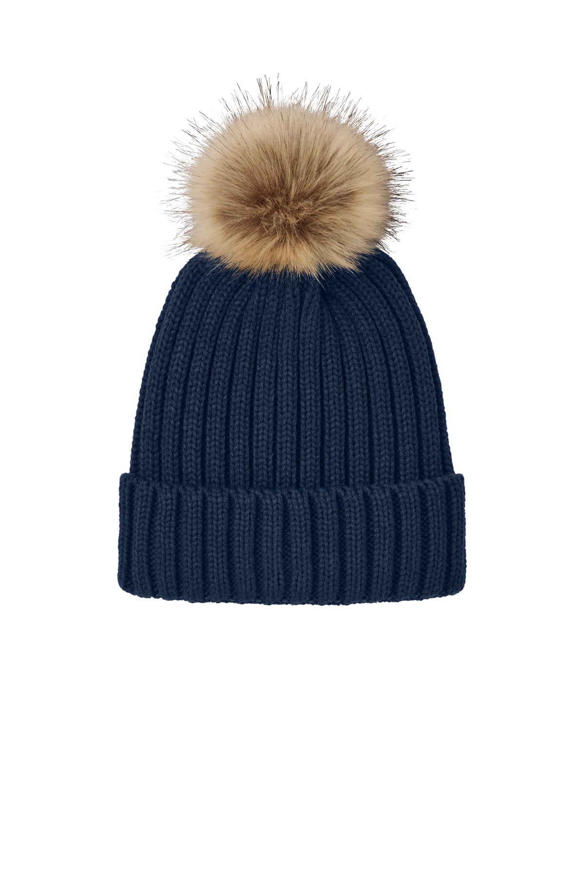 port authority ®  faux fur pom beanie c990