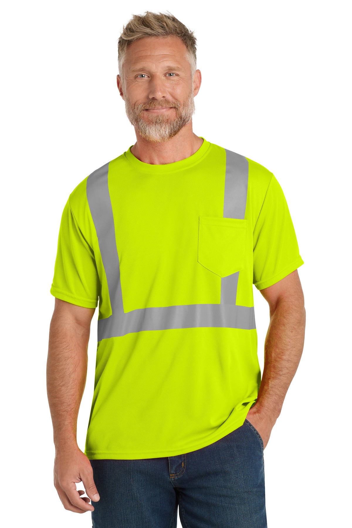 cornerstone  ®  ansi 107 class 2 mesh tee. cs200