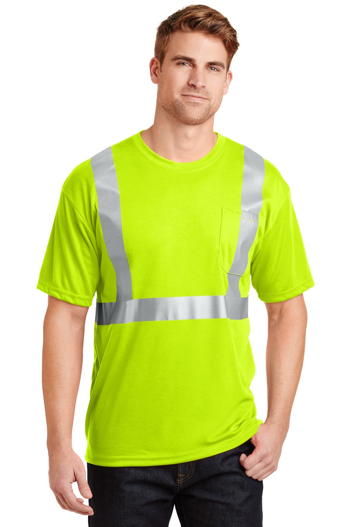 cornerstone ®  - ansi 107 class 2 safety t-shirt.  cs401