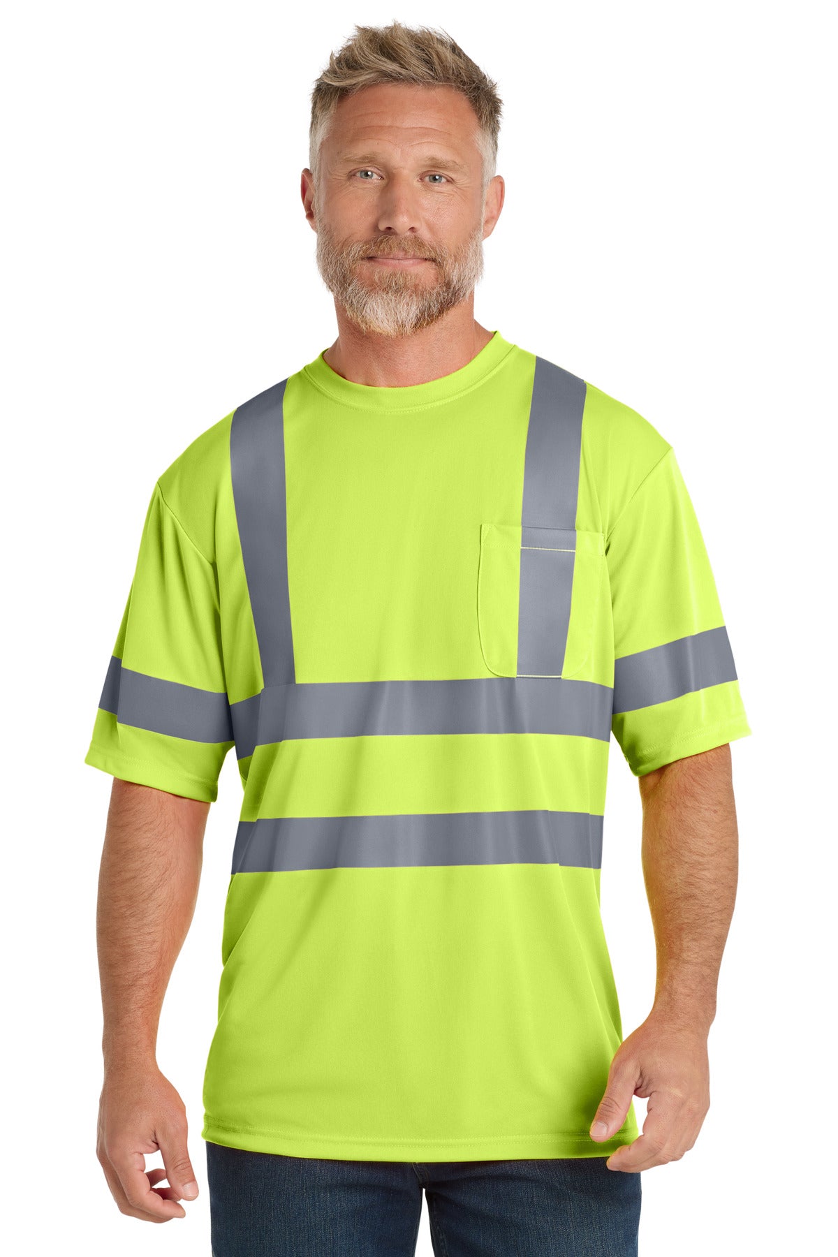 cornerstone ®  - ansi 107 class 3 short sleeve snag-resistant reflective t-shirt. cs408