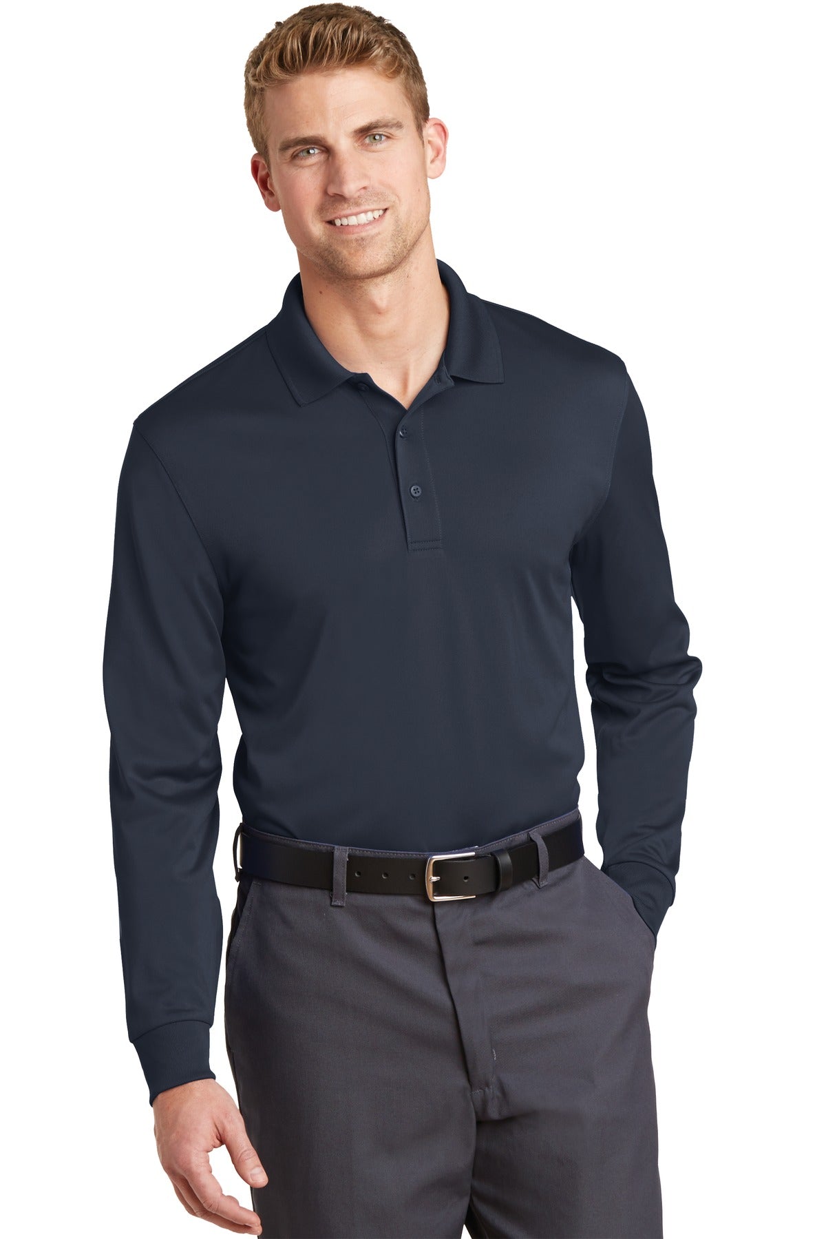 cornerstone ®  select snag-proof long sleeve polo. cs412ls