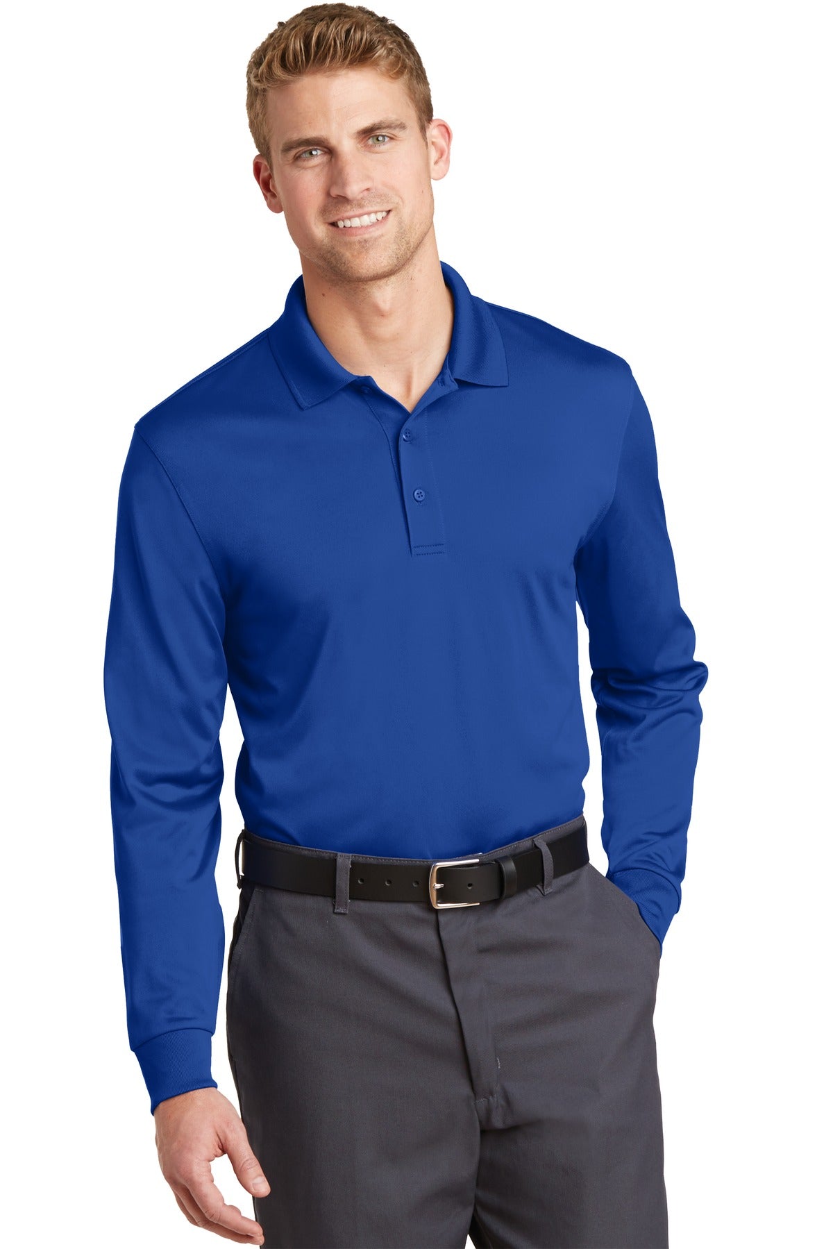 cornerstone ®  select snag-proof long sleeve polo. cs412ls