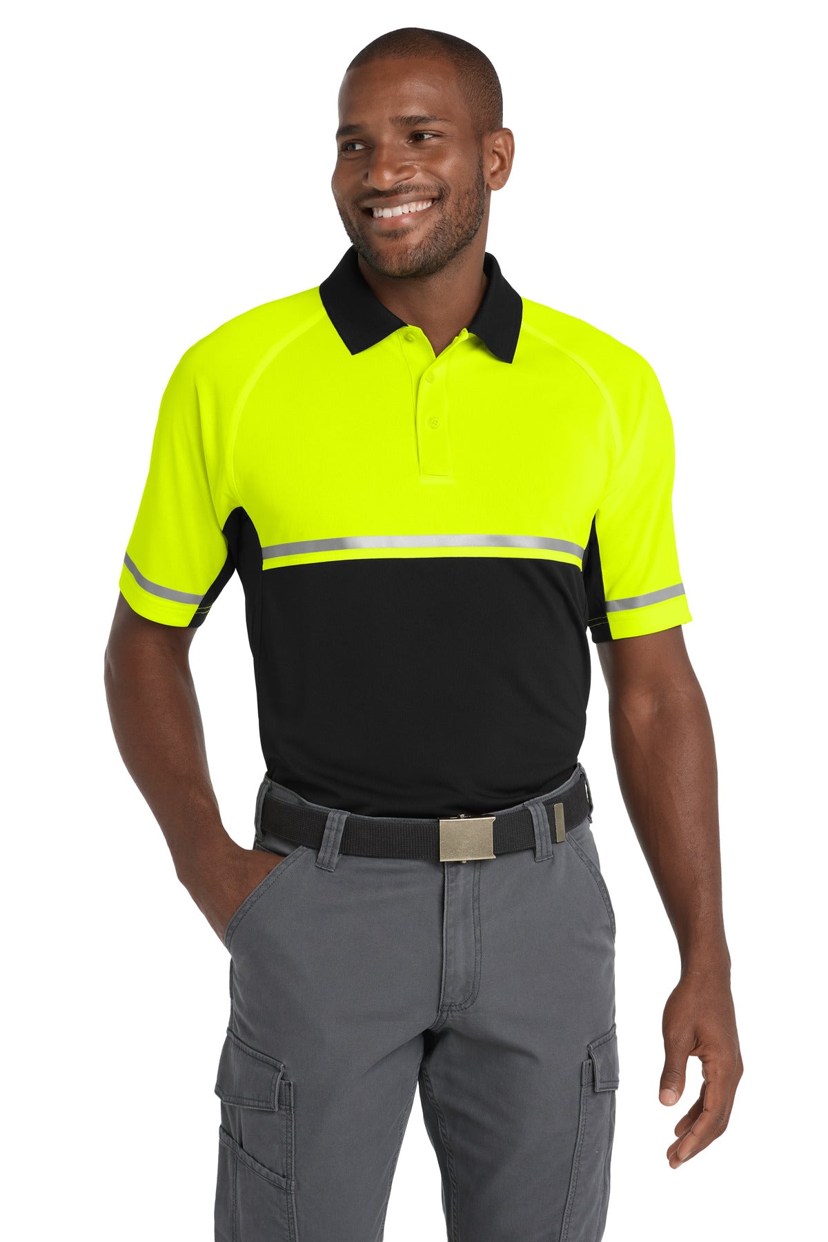 cornerstone  ®  select lightweight snag-proof enhanced visibility polo cs423