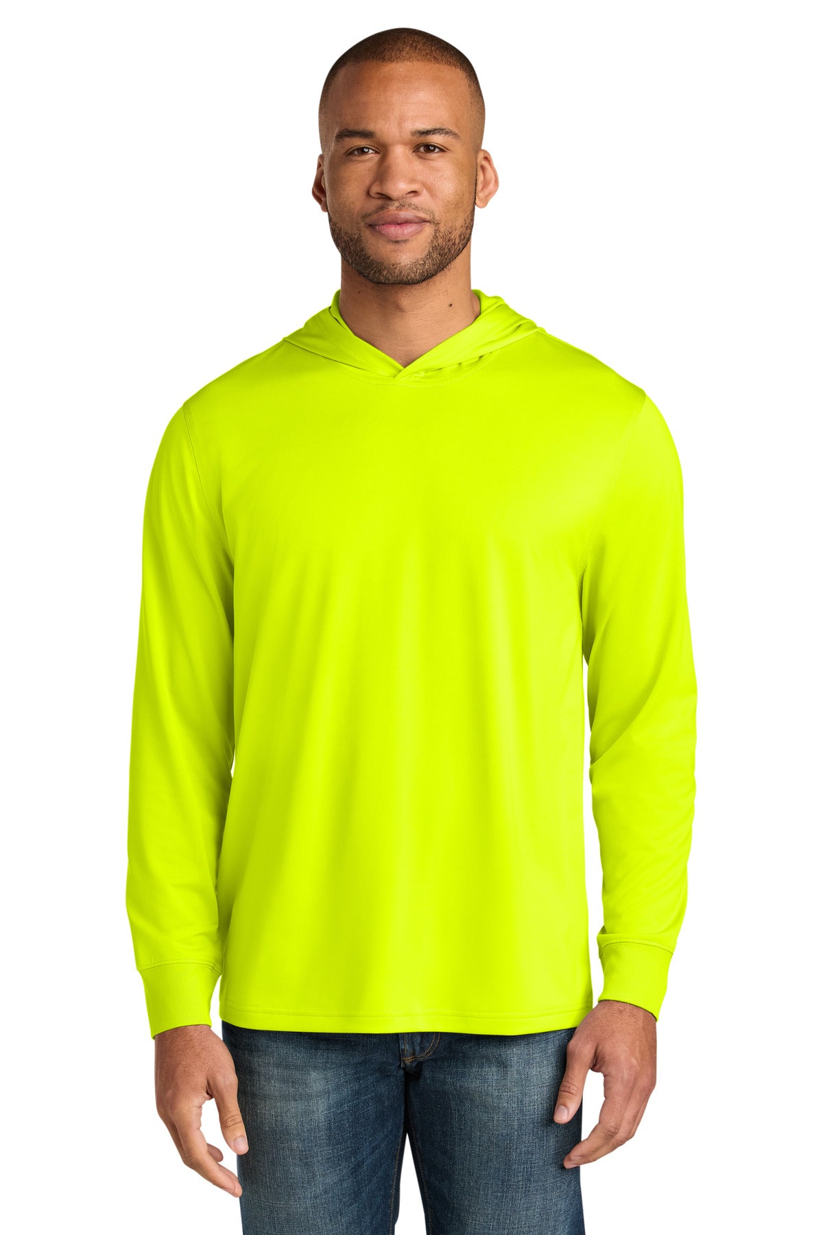 cornerstone ®  workwear pro long sleeve hooded tee cs440lsh