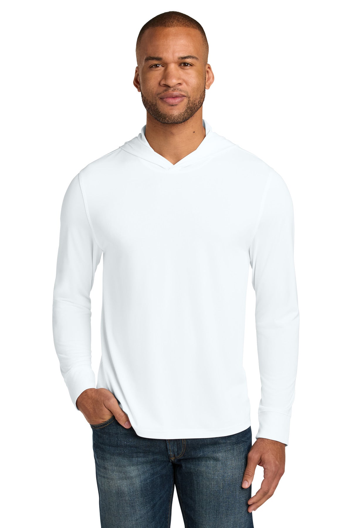 cornerstone ®  workwear pro long sleeve hooded tee cs440lsh