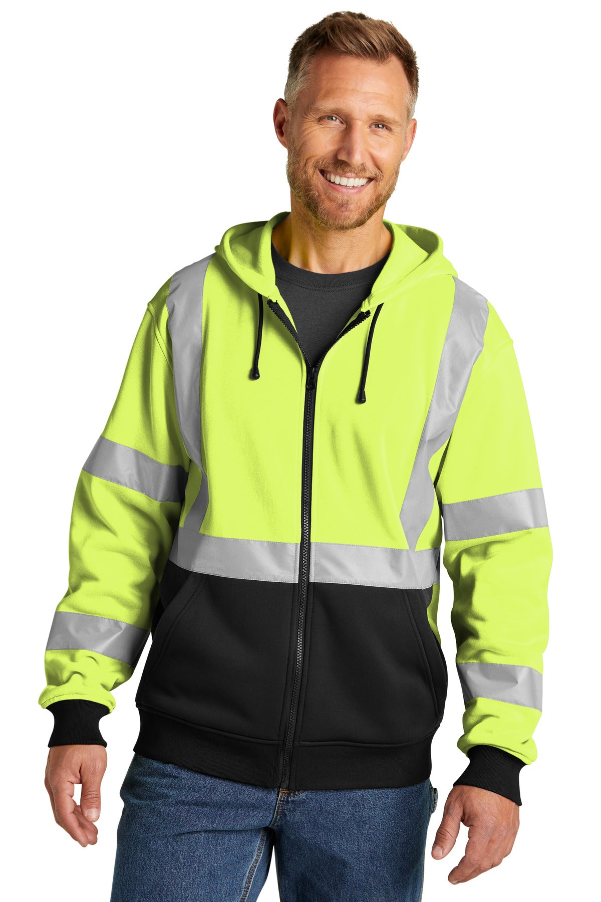 cornerstone ®  a107 class 3 heavy-duty fleece full-zip hoodie csf300