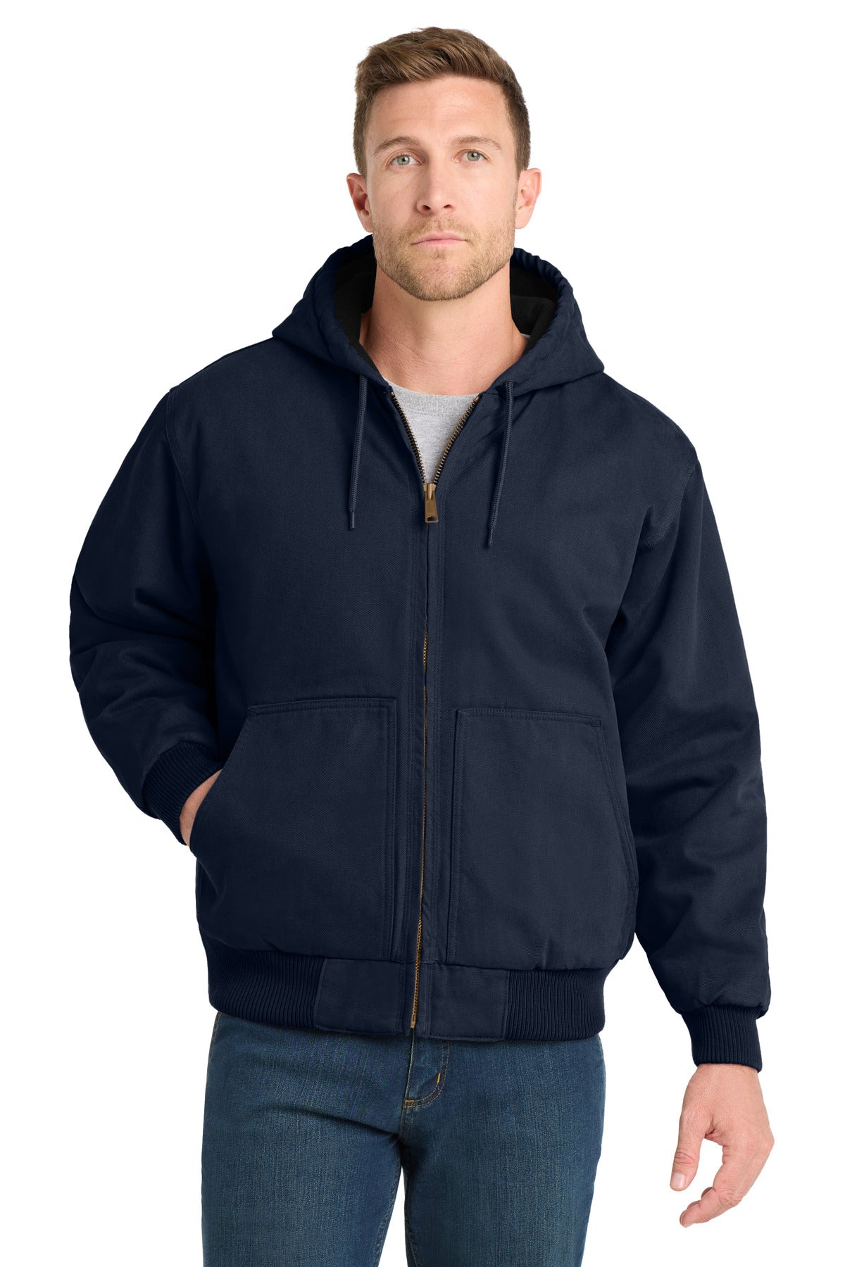 cornerstone ®  washed duck cloth insulated hooded work jacket. csj41
