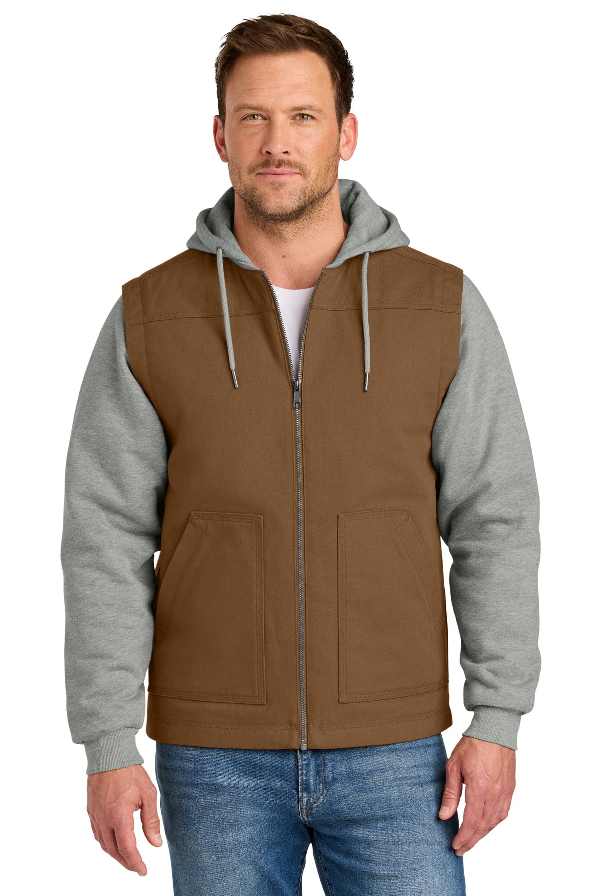 cornerstone ®  duck fleece full-zip hooded jacket csj42