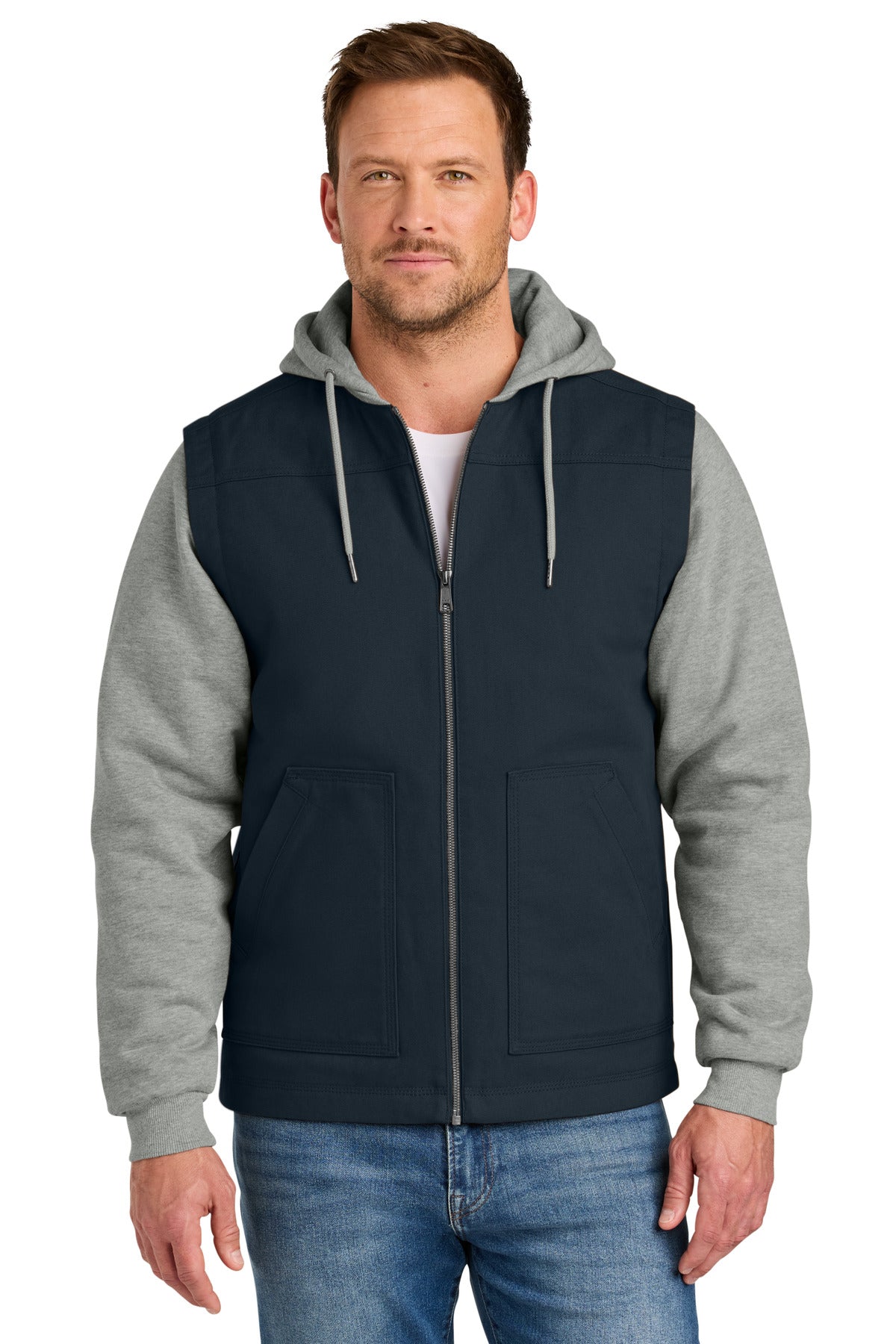 cornerstone ®  duck fleece full-zip hooded jacket csj42