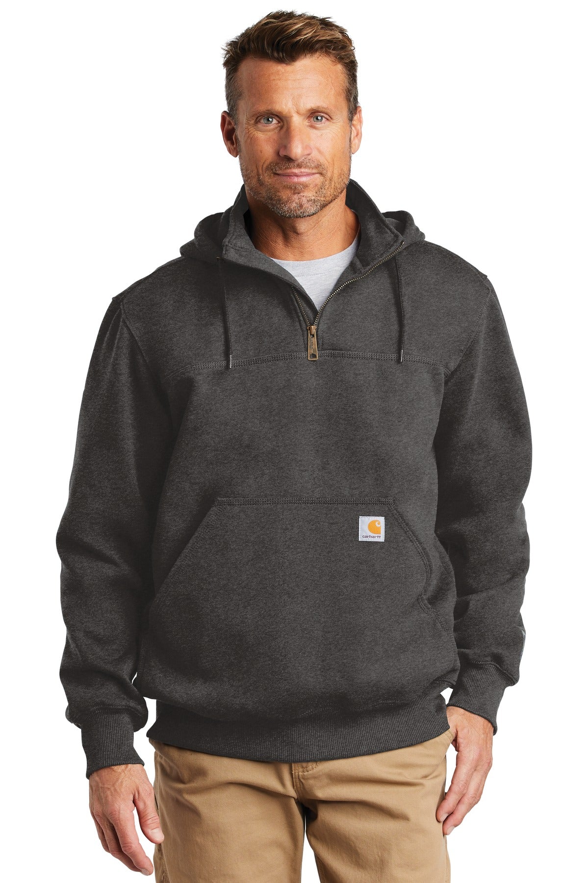 carhartt  ®  rain defender  ®  paxton heavyweight hooded zip mock sweatshirt. ct100617
