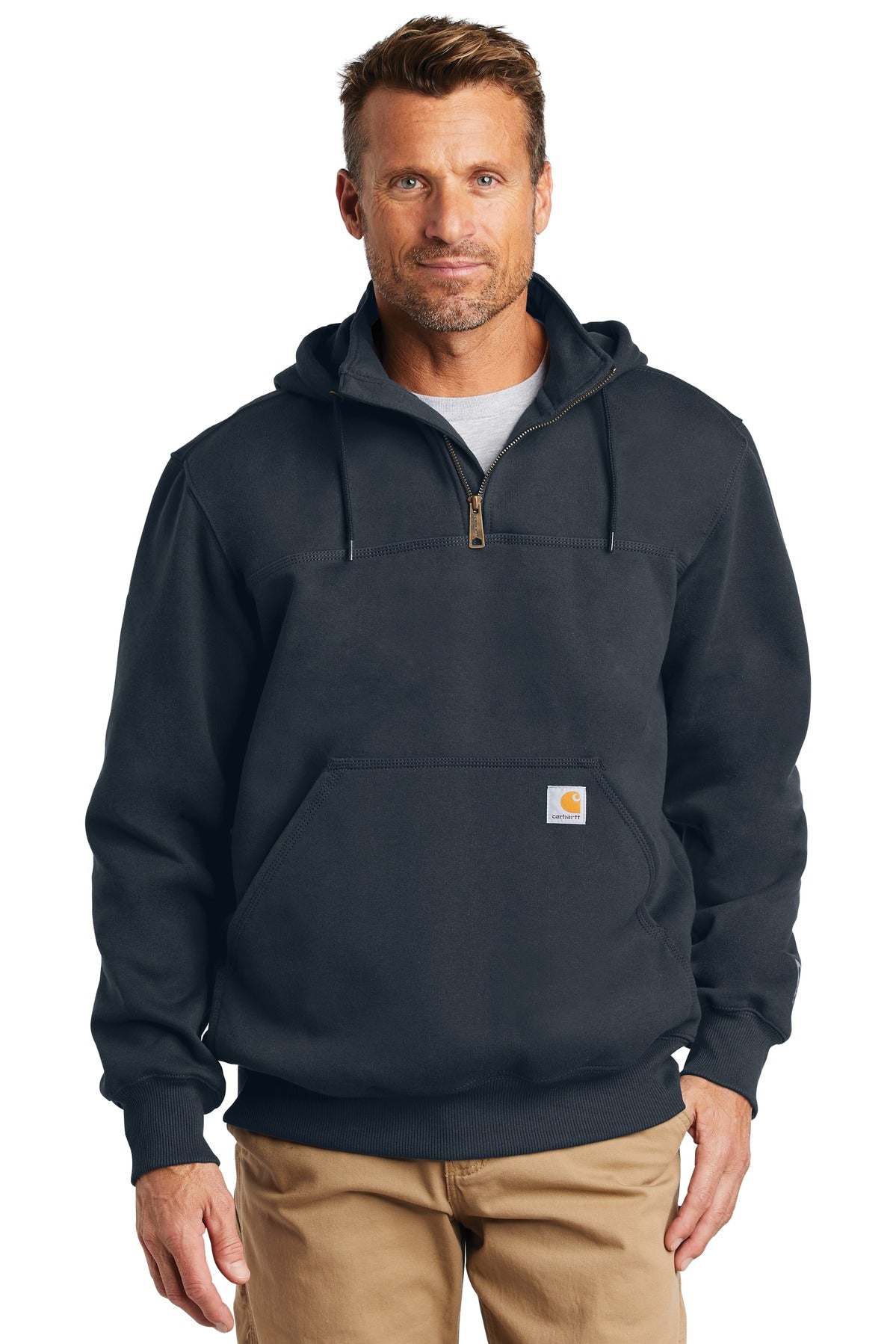 carhartt  ®  rain defender  ®  paxton heavyweight hooded zip mock sweatshirt. ct100617