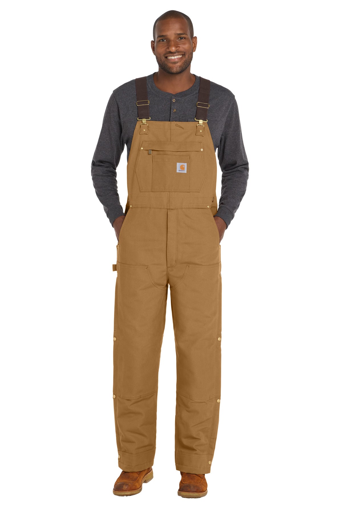 carhartt ®  firm duck insulated bib overalls ct106672
