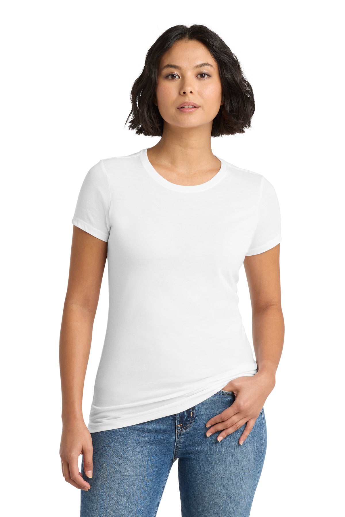 district  ®  women's perfect tri ®  tee. dm130l