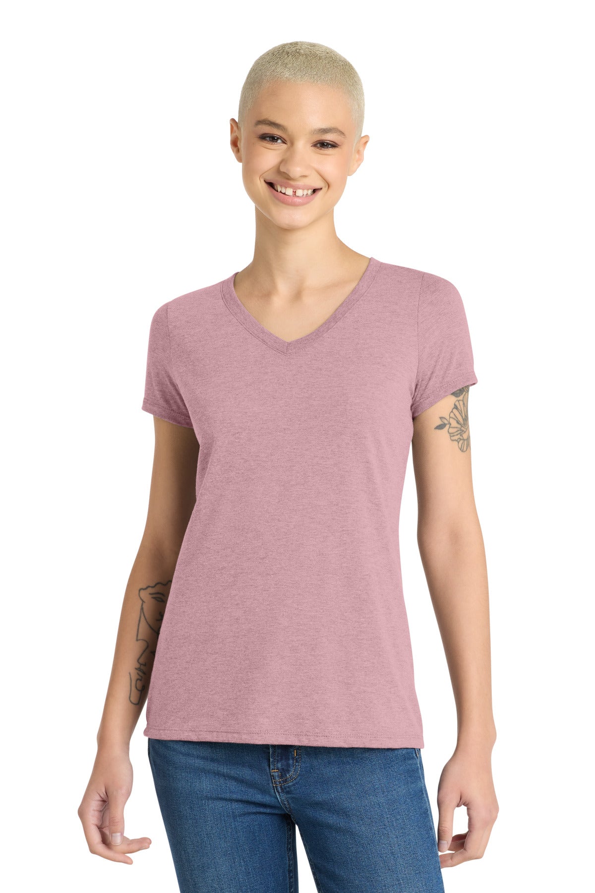 district ®  women's perfect tri ®  v-neck tee. dm1350l