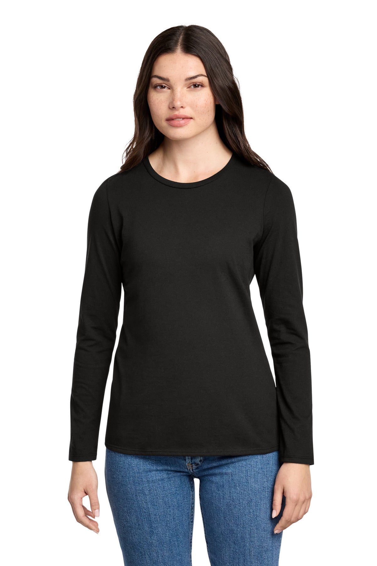 district ®  women's perfect blend ®  cvc long sleeve tee dt110