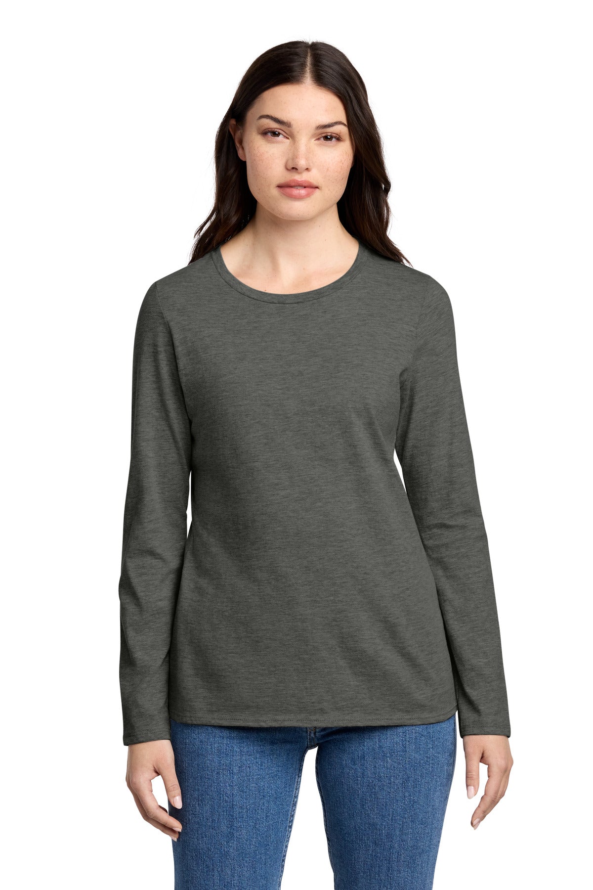 district ®  women's perfect blend ®  cvc long sleeve tee dt110