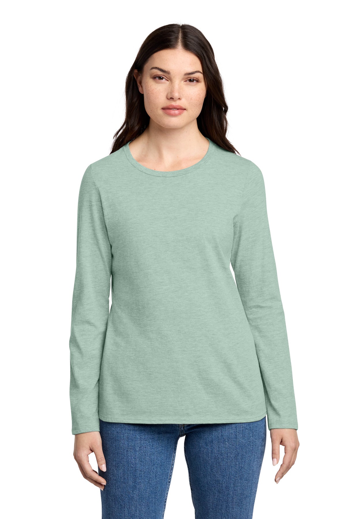 district ®  women's perfect blend ®  cvc long sleeve tee dt110