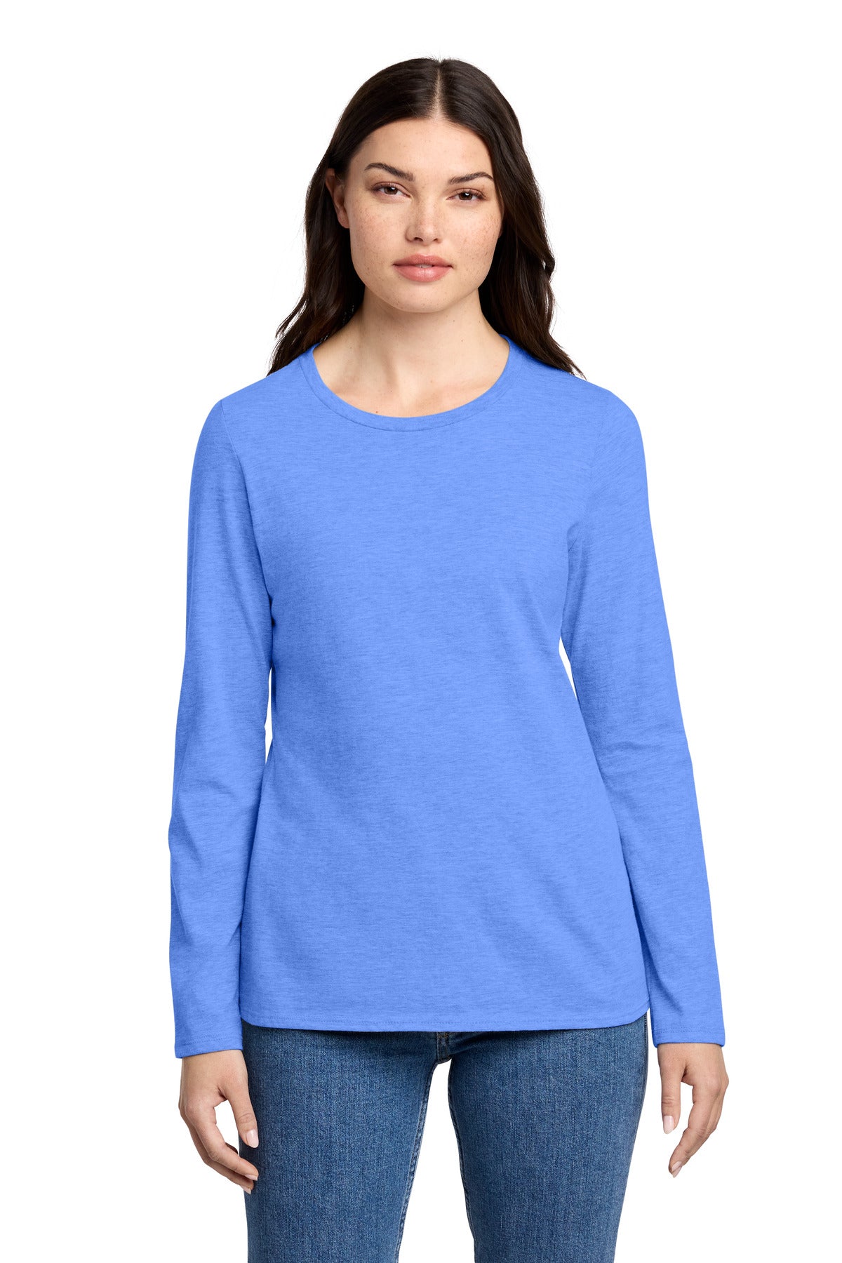 district ®  women's perfect blend ®  cvc long sleeve tee dt110