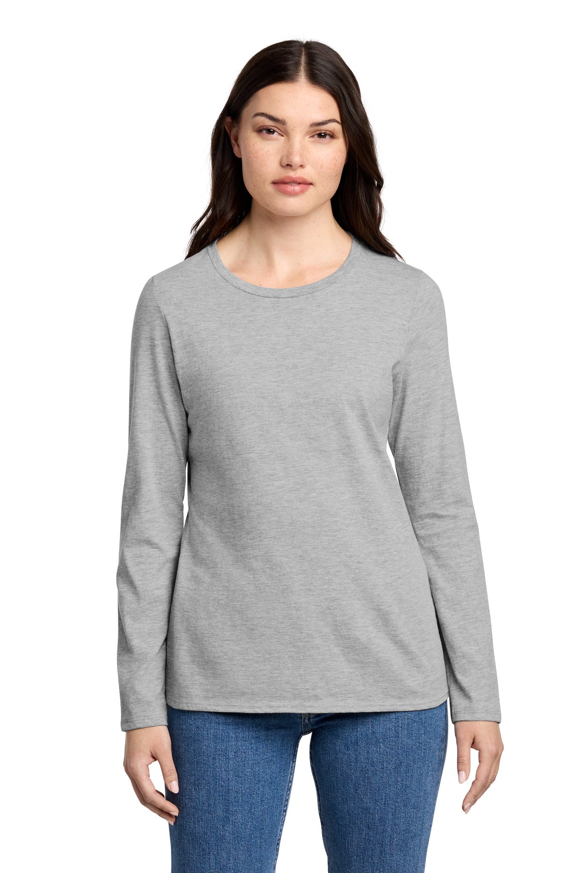 district ®  women's perfect blend ®  cvc long sleeve tee dt110