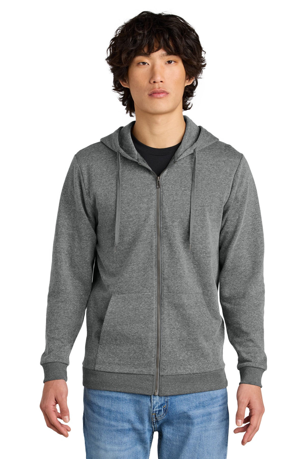 district ®  perfect tri ®  fleece full-zip hoodie dt1302