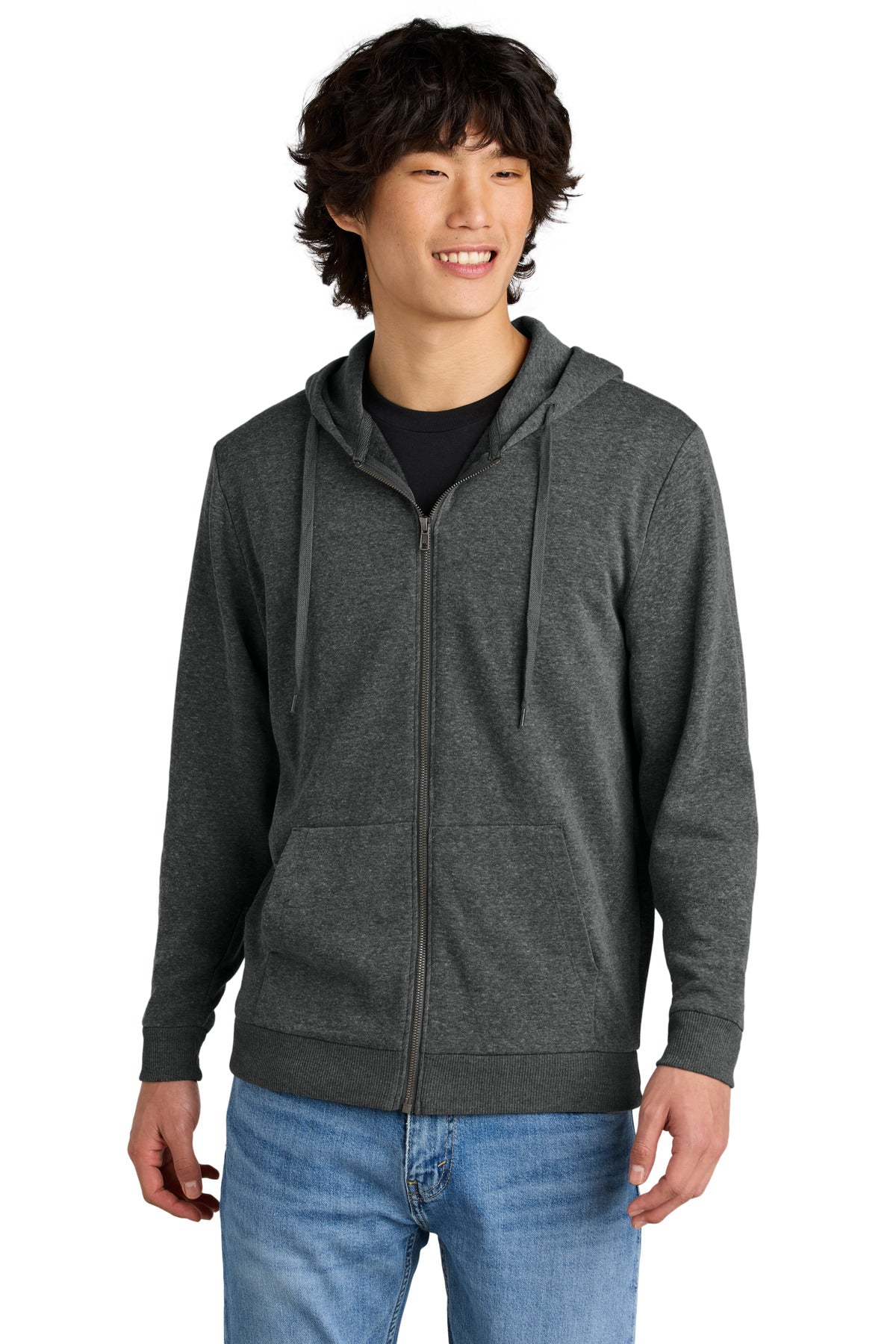 district ®  perfect tri ®  fleece full-zip hoodie dt1302