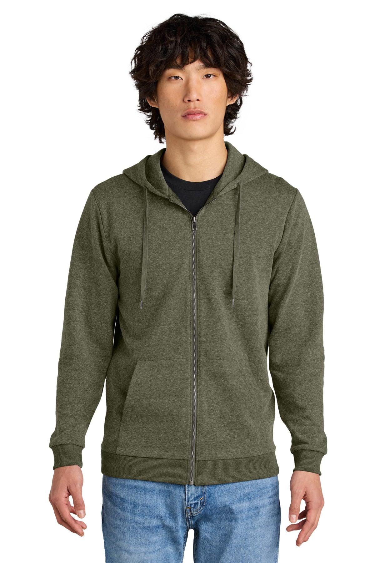 district ®  perfect tri ®  fleece full-zip hoodie dt1302