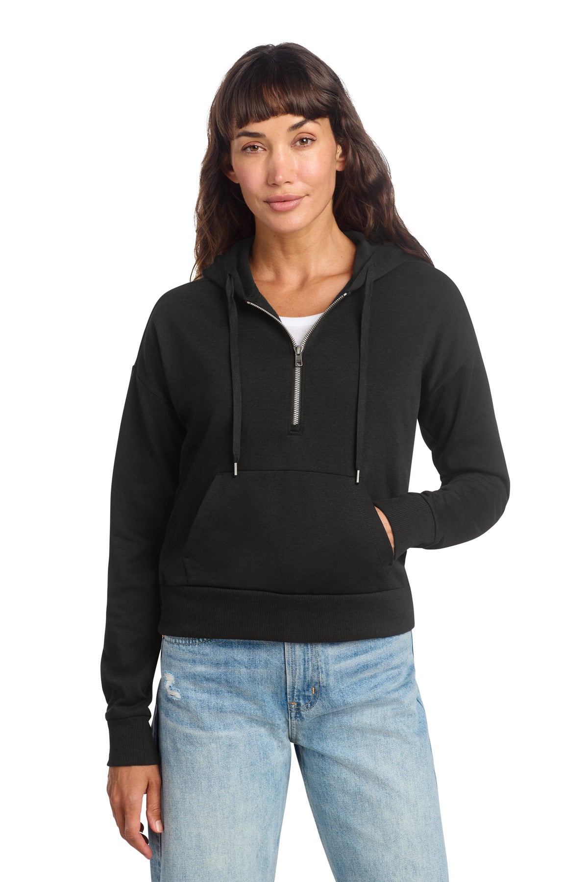 district ®  women's perfect tri ®  fleece 1/2-zip pullover dt1311